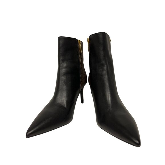 NEW Michael Kors Women's Alina Boot Flex Leather Ankle Logo Heeled Size 9.5 - Picture 2 of 9